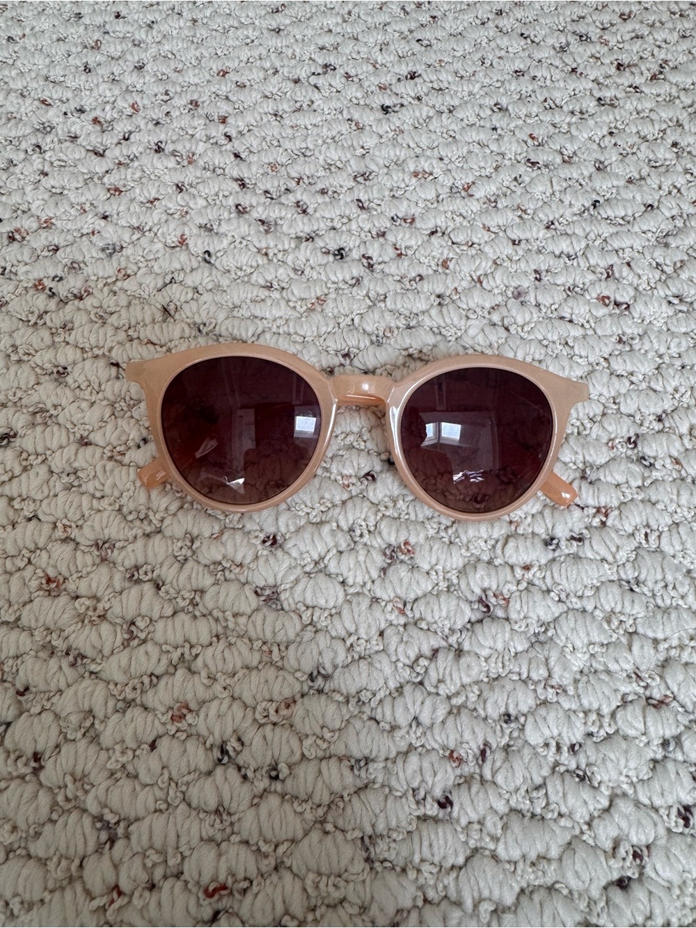 AJ Morgan Round Nude Peach Sunglasses with Brown Lenses 0129